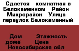 Сдается 1-комнатная в Белокаменном › Район ­ Микрорайон › Улица ­ переулок Белокаменный › Дом ­ 5 › Этажность дома ­ 3 › Цена ­ 10 000 - Новосибирская обл., Бердск г. Недвижимость » Квартиры аренда   . Новосибирская обл.,Бердск г.